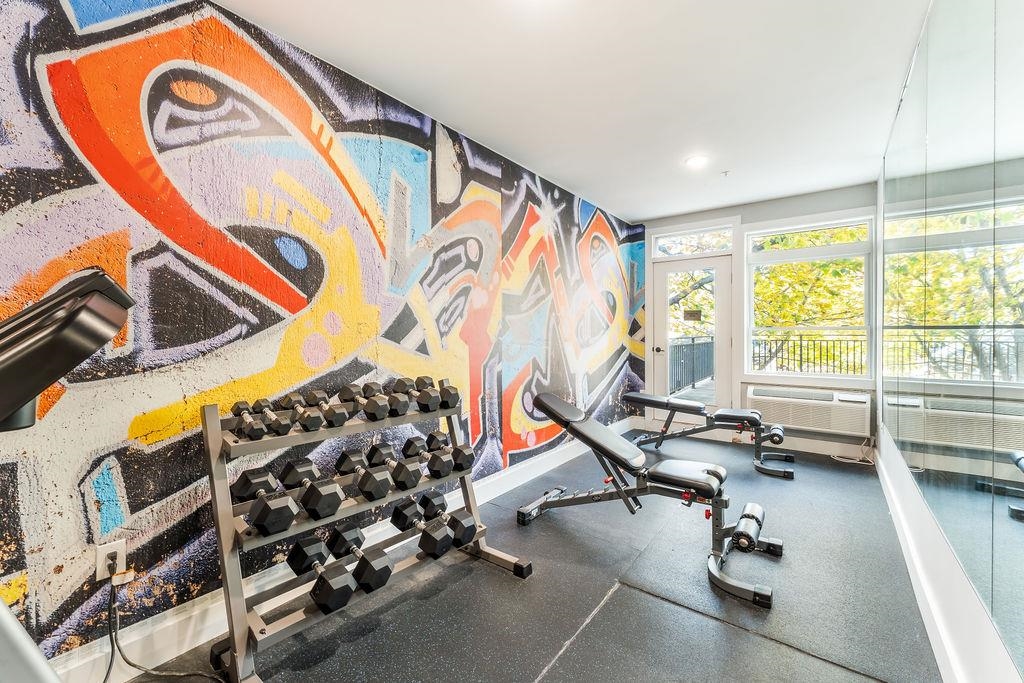 43-45 West 32nd Street, Unit 503 Bayonne, NJ 07002 - Photo 19 of 19 a view of a room with gym equipment