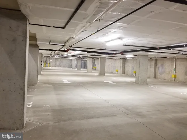 a view of small space with racks on the wall