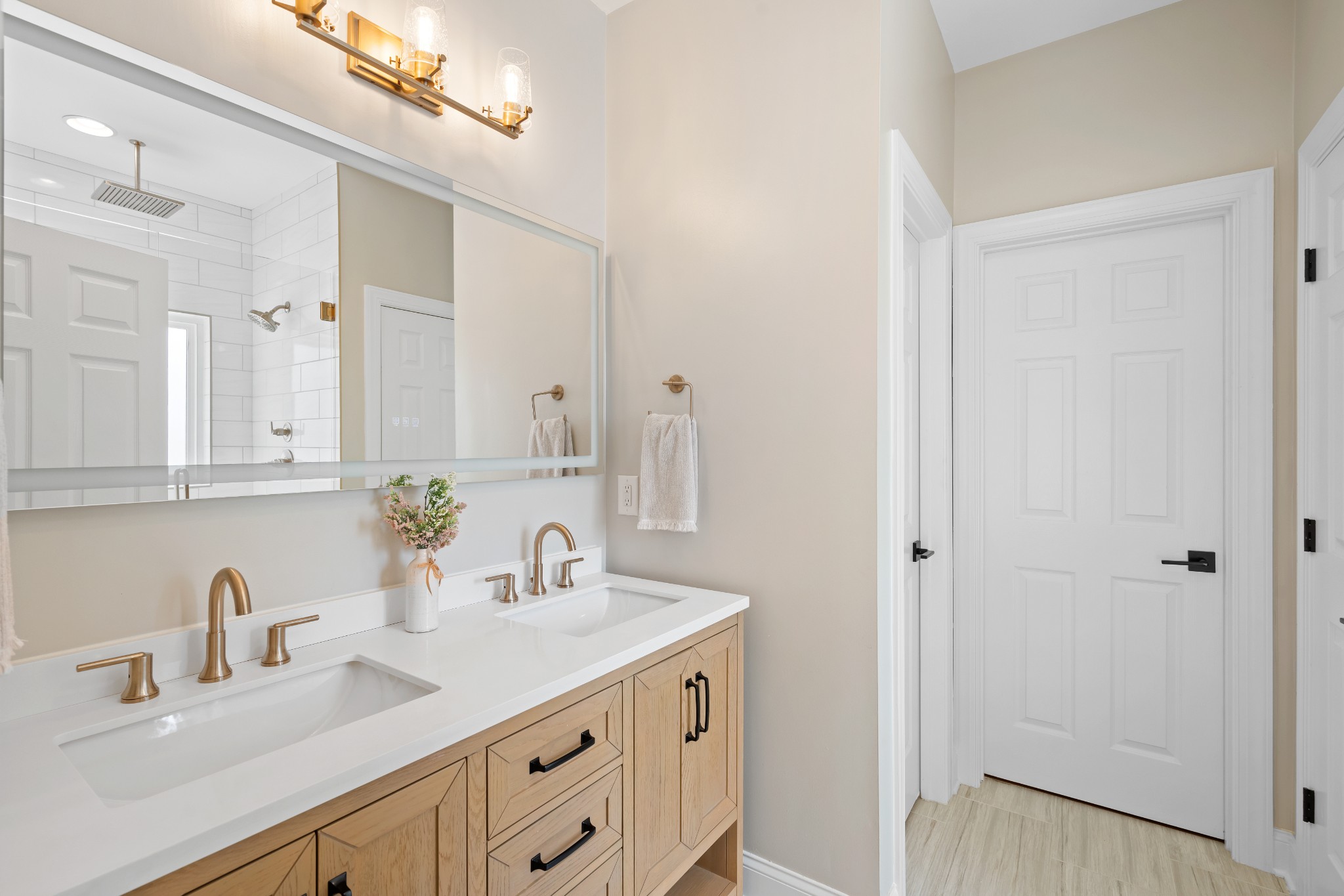 1014 Proud Eagle Eagleville, TN 37060 - Photo 29 of 59 a bathroom with a granite countertop sink and a mirror