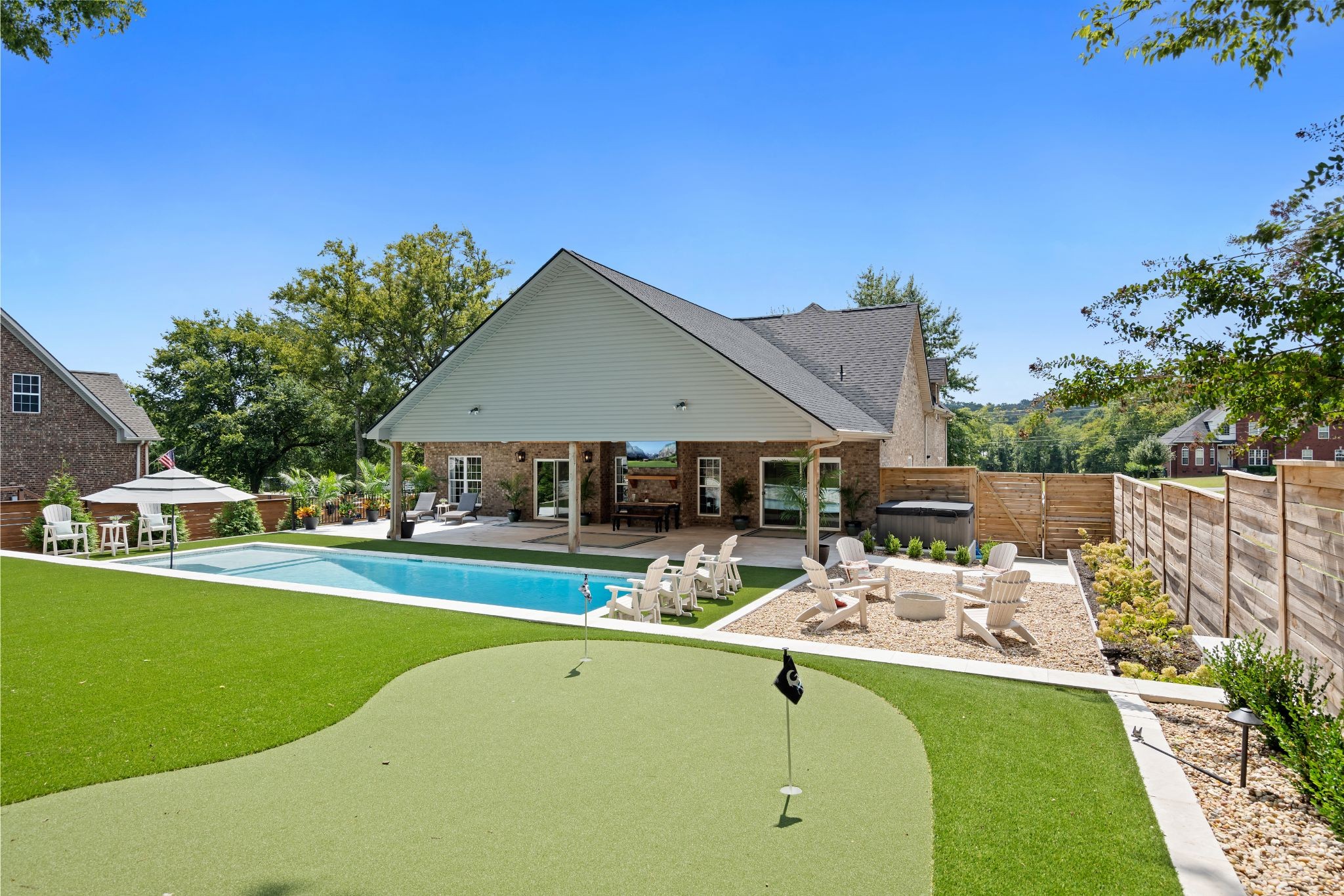 1014 Proud Eagle Eagleville, TN 37060 - Photo 52 of 59 a view of a house with pool and chairs