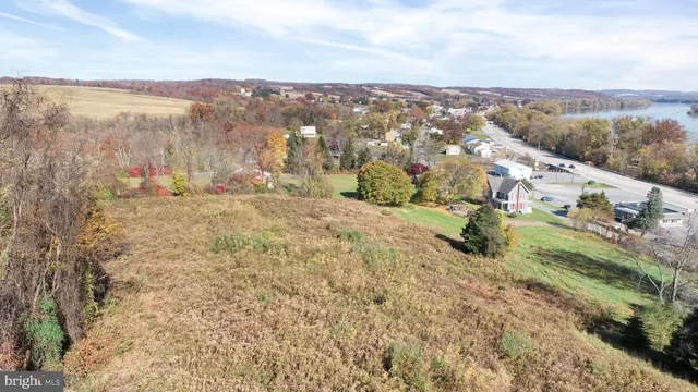 a view of a city with mountain