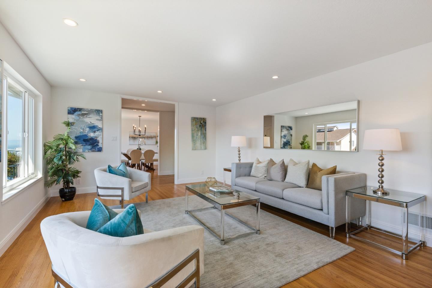 735 Clearfield Drive Millbrae, CA 94030 - Photo 10 of 64 a living room with furniture and a wooden floor