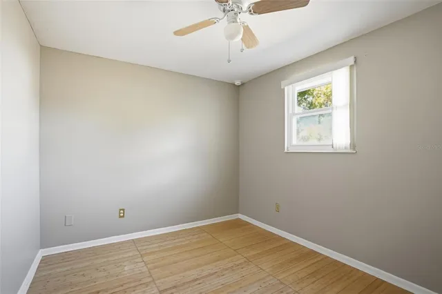 an empty room with a window