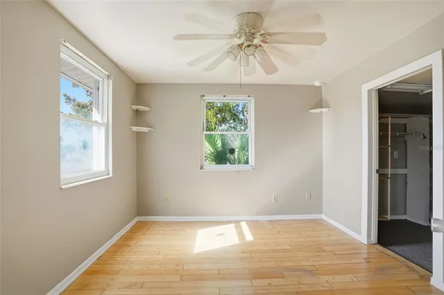 a view of an empty room and window