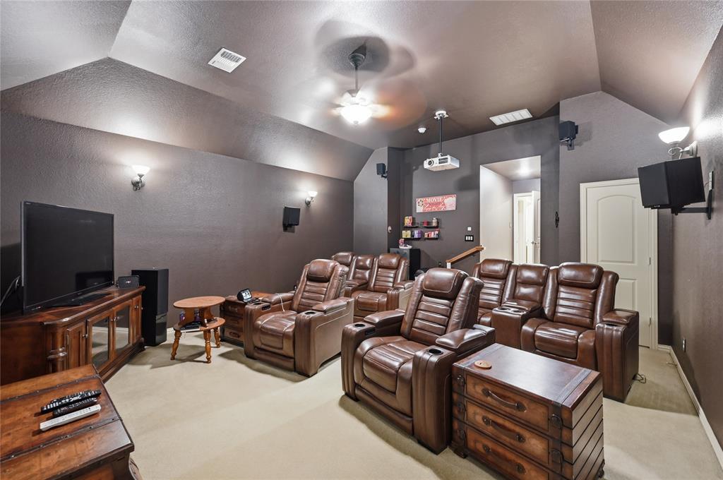 1316 Rio Grande Drive Allen, TX 75013 - Photo 26 of 40 a living room with furniture and a flat screen tv