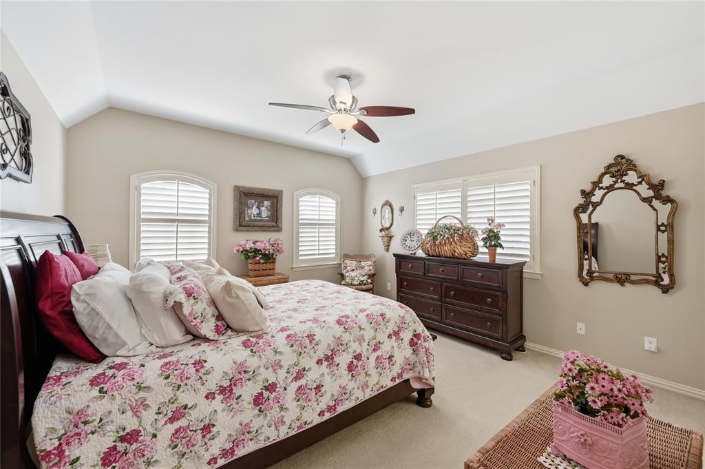 1316 Rio Grande Drive Allen, TX 75013 - Photo 27 of 40 a bedroom with a bed and wooden floor