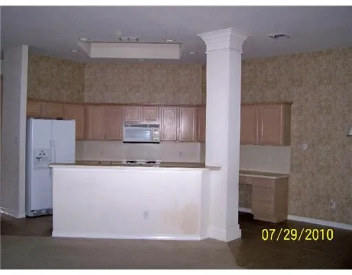 a close view of kitchen island