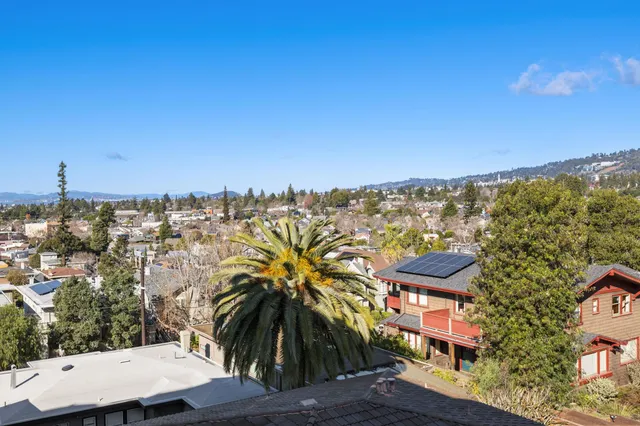 a view of a city from a balcony