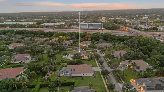 an aerial view of multiple house