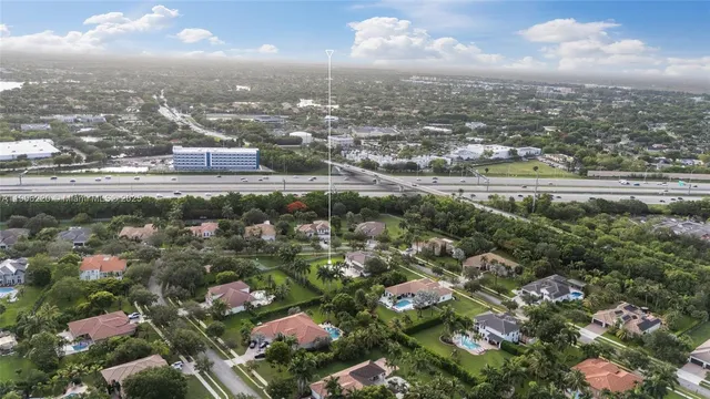 an aerial view of a city