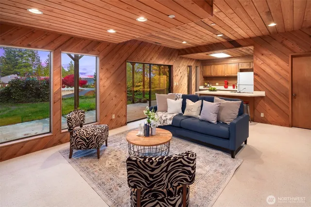 a outdoor living space with patio furniture and a potted plant