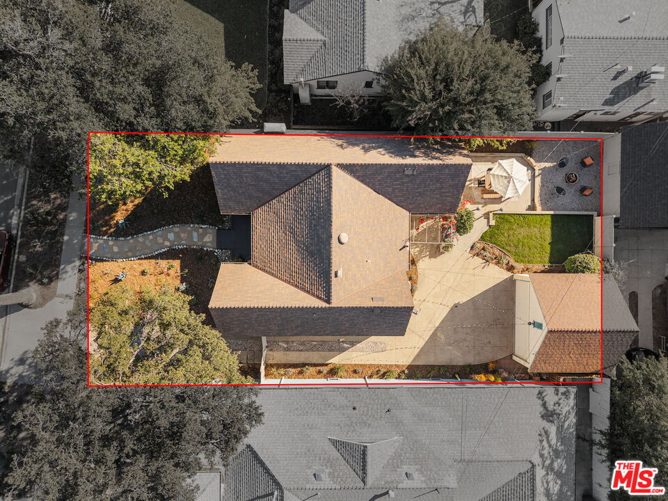 1667 Allen Avenue Pasadena, CA 91104 - Photo 46 of 50 an aerial view of a house with a yard