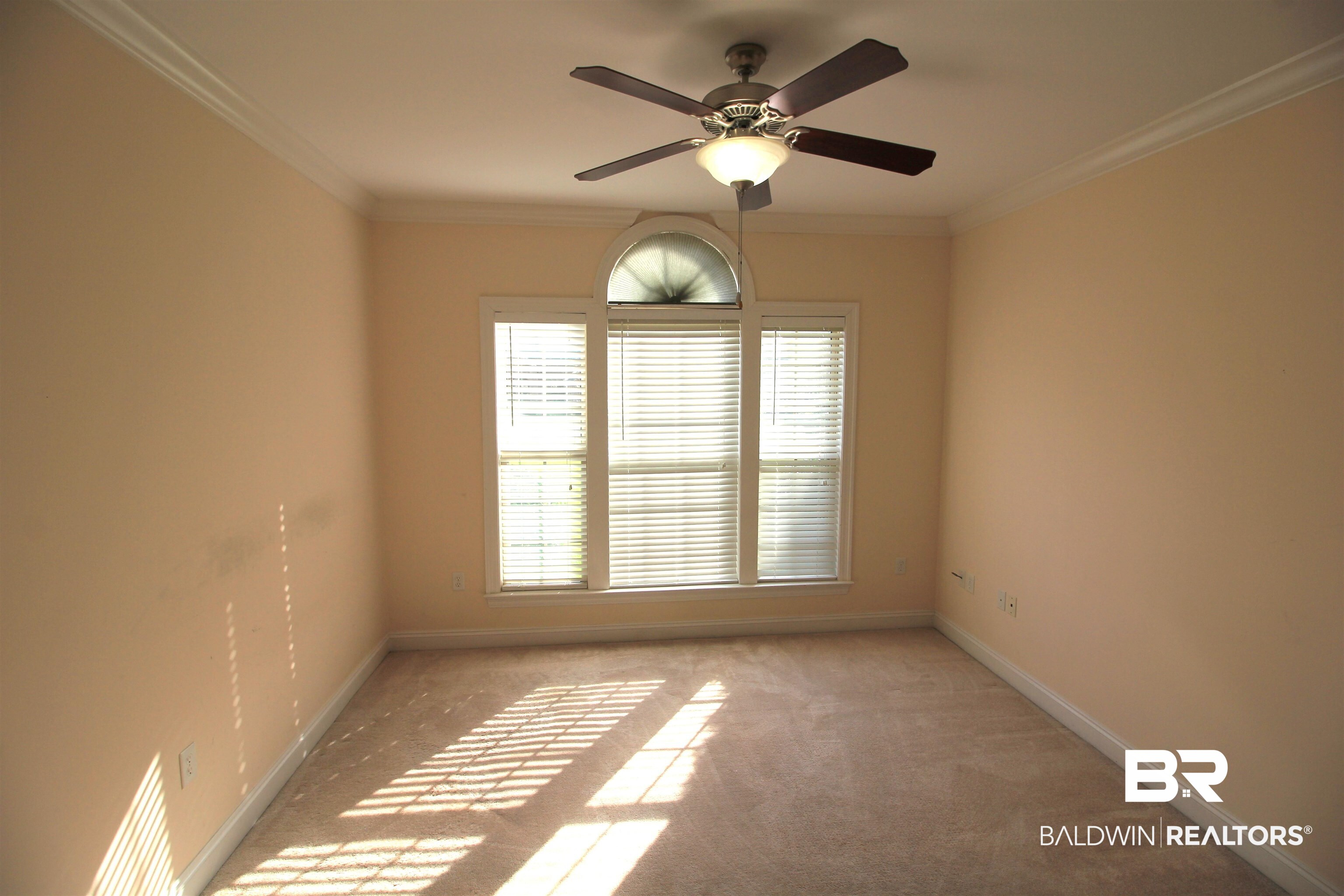 306 South Tee Drive Fairhope, AL 36532 - Photo 20 of 37 Carpeted empty room with crown molding and ceiling fan