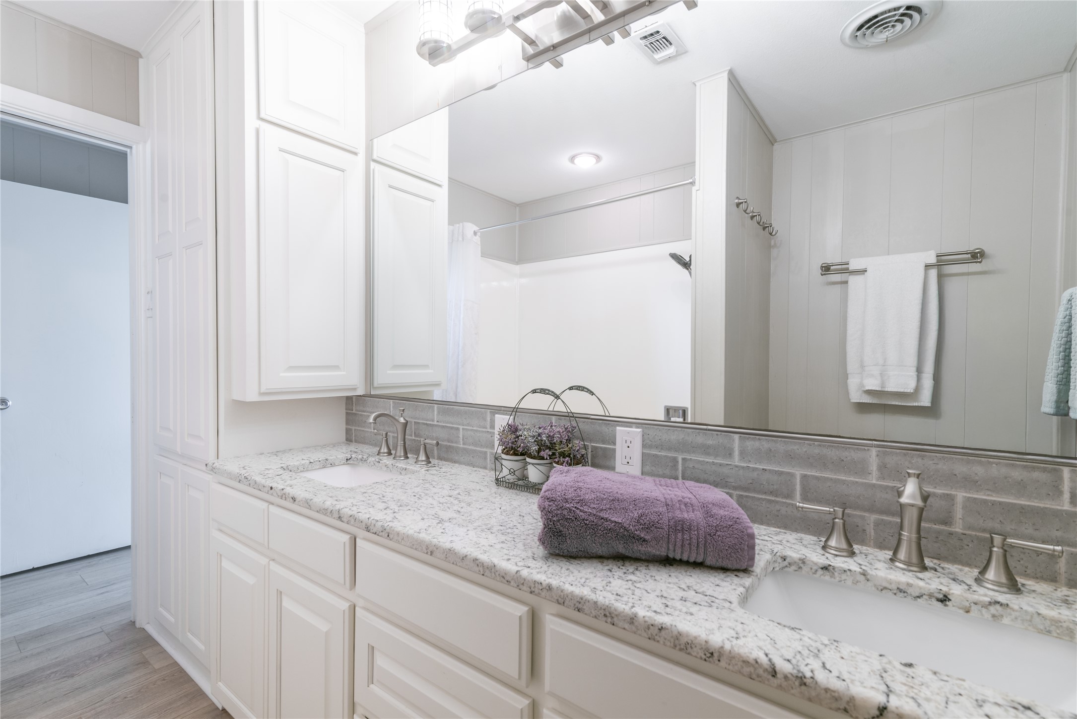3807 Boat Dock Road Lago Vista, TX 78645 - Photo 15 of 37 Double vanity with ample counter space and storage provides functionality and style.