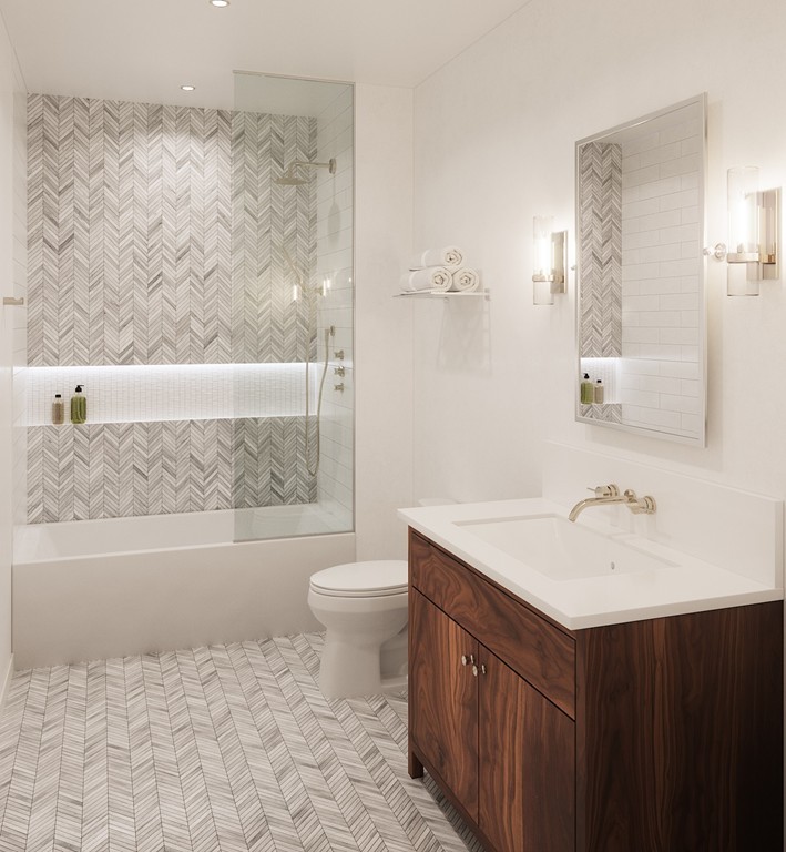 38 P Street, Unit 6 Boston, MA 02127 - Photo 4 of 10 a bathroom with a sink a toilet and bathtub