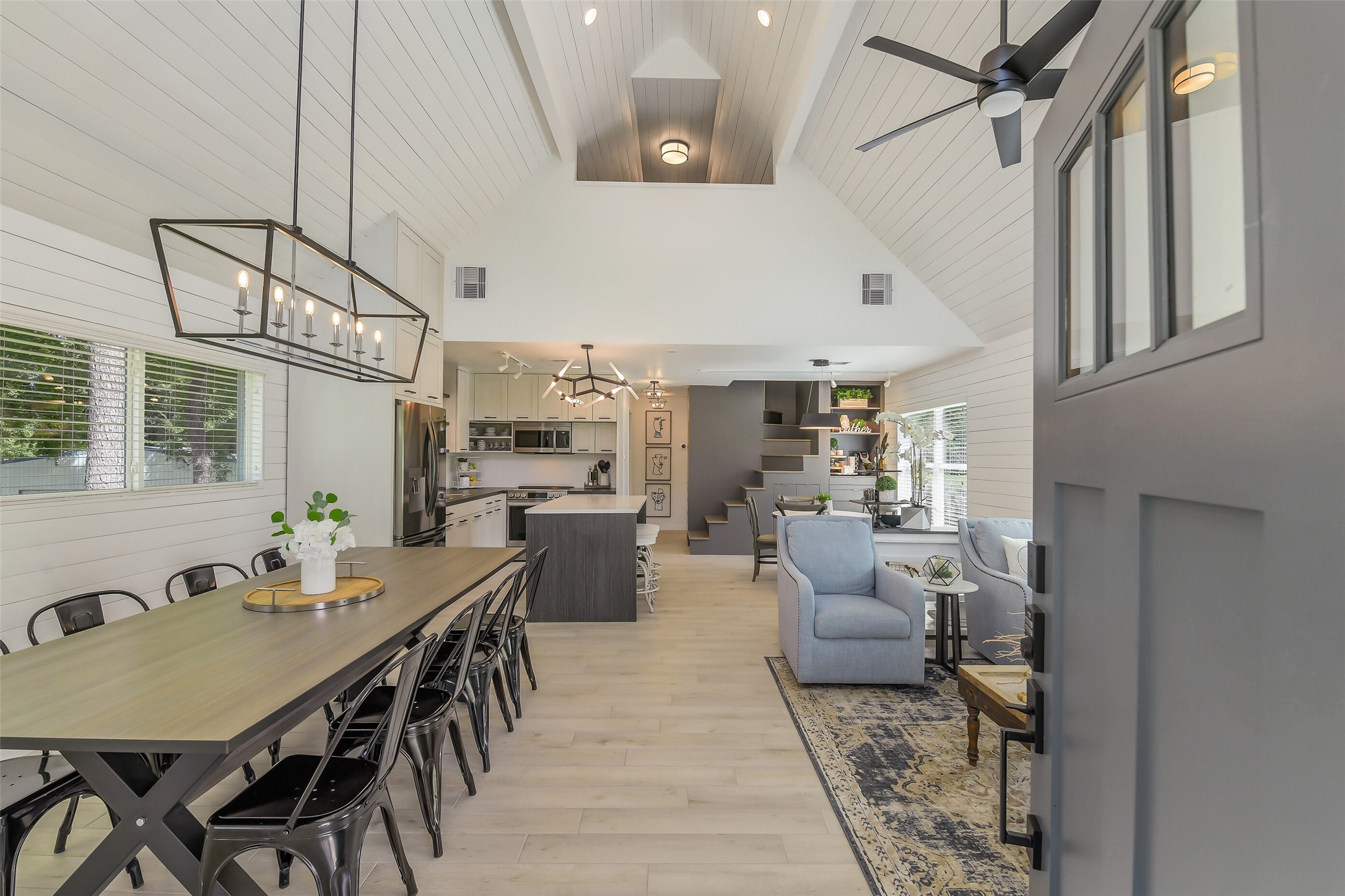 0 Camilla Lake Road Coldspring, TX 77331 - Photo 29 of 50 Cottage: An inviting open-concept layout connects dining, living and kitchen spaces beneath the vaulted ceiling creating an easy flow for everyday living and entertaining!