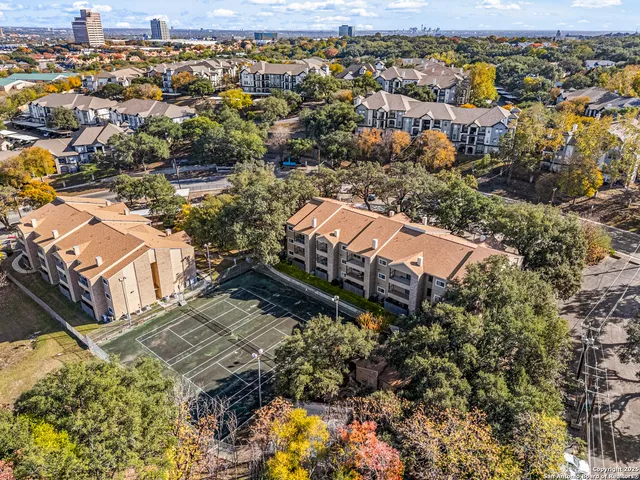 an aerial view of multiple house