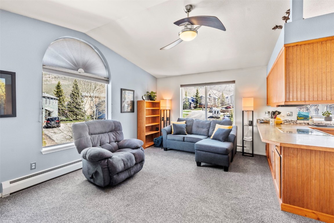 654 Alpine Road Dillon, CO 80435 - Photo 7 of 40 a living room with furniture and a large window