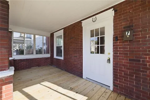 a view of front door of house