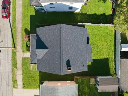 a view of a city with an ocean view