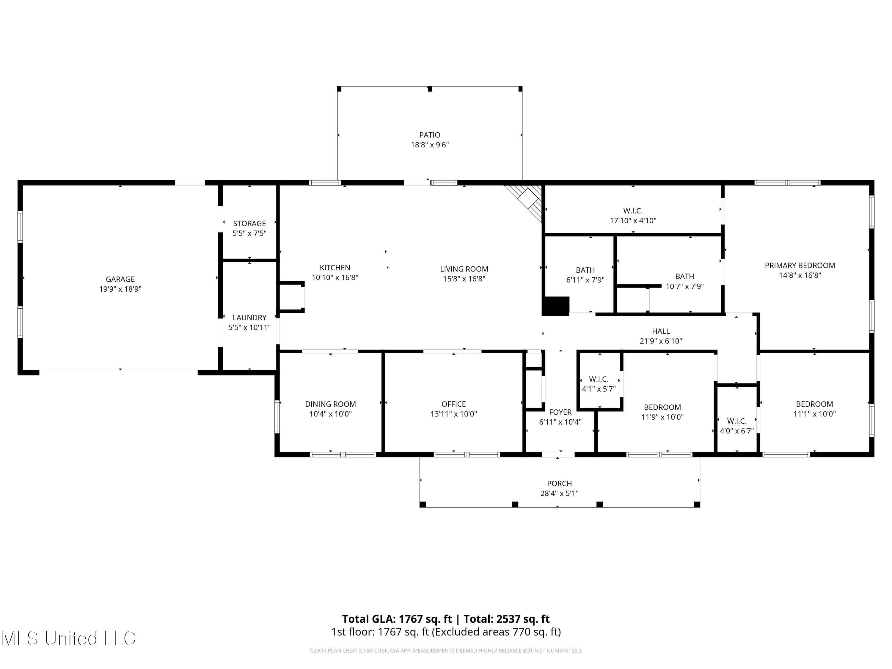 501 Pratt Road Wiggins, MS 39577 - Photo 24 of 24 2D Floor Plan for 501 Pratt Road