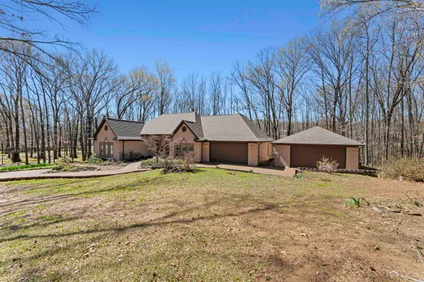 a house with trees in front of it