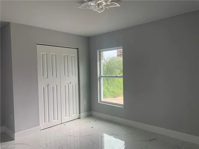an empty room with a window