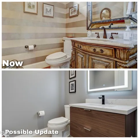 a bathroom with a tub a mirror and a shower