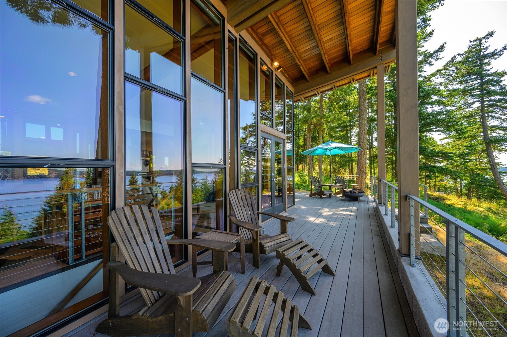405 Northwest Thatcher Pass Road Decatur Island, WA 98221 - Photo 24 of 40 a view of balcony with wooden floor