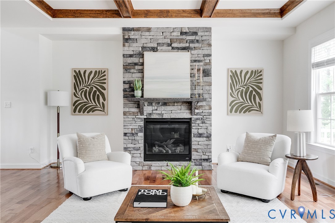 2512 Channelmark Court Chester, VA 23836 - Photo 10 of 36 Stone surround gas fireplace.