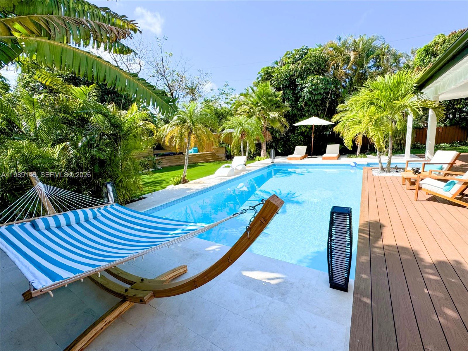 18490 Southwest 83rd Place Cutler Bay, FL 33157 - Photo 74 of 84 a view of a swimming pool with two chairs