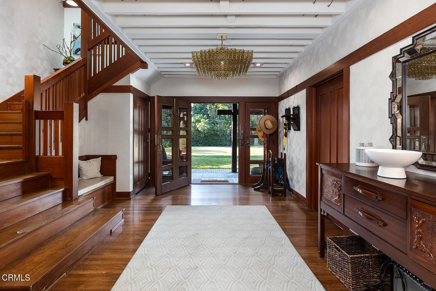 1344 Hillcrest Avenue Pasadena, CA 91106 - Photo 2 of 23 a view of hallway with furniture and a chandelier
