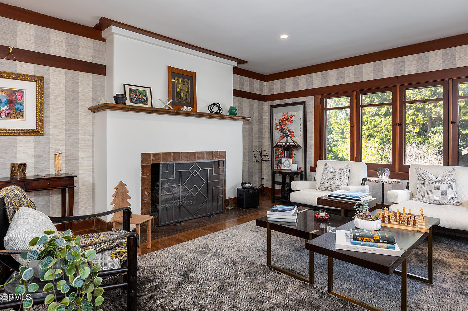 1344 Hillcrest Avenue Pasadena, CA 91106 - Photo 4 of 23 a living room with furniture fireplace and a large window
