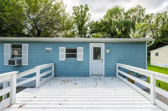 a view of a terrace with a bench