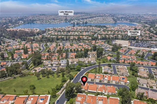 an aerial view of multiple house