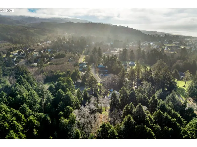 a view of a lake from a yard