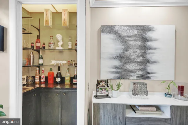 a close view of water heater room