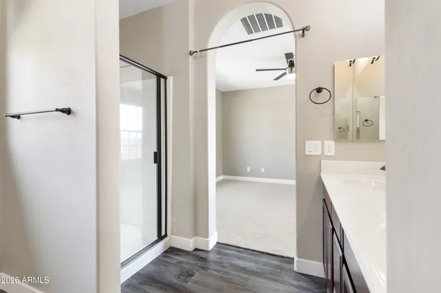 wooden floor in a gallery