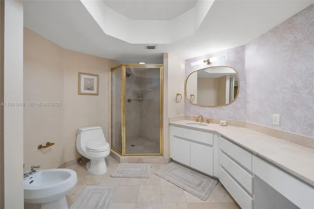 a white bath tub sitting in a bathroom