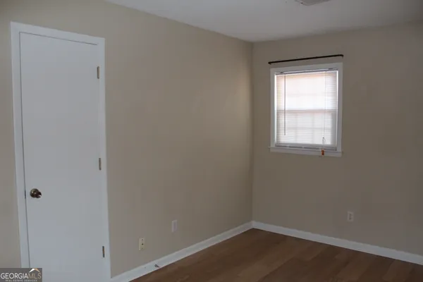 an empty room with a window