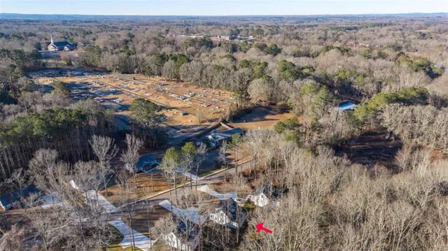 an aerial view of multiple house