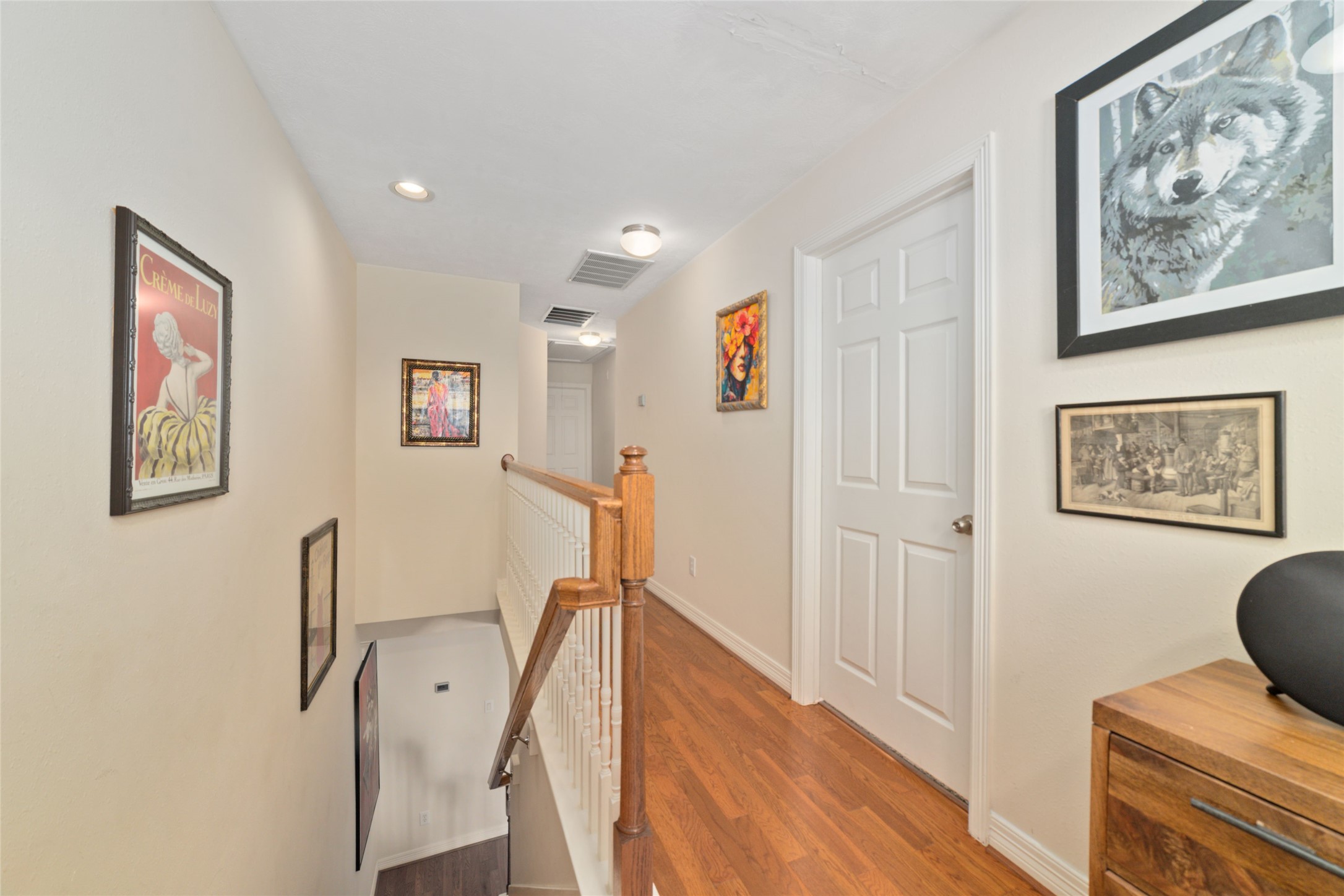 1807 Stacy Crest Houston, TX 77008 - Photo 17 of 32 Hardwood floors in hall and up the stairs.
