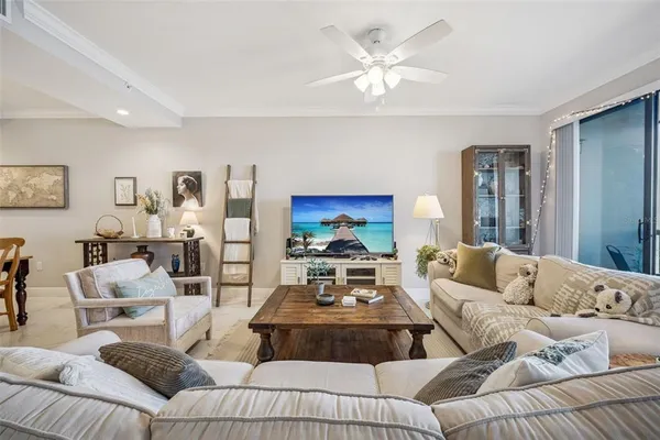 a living room with furniture and a couch