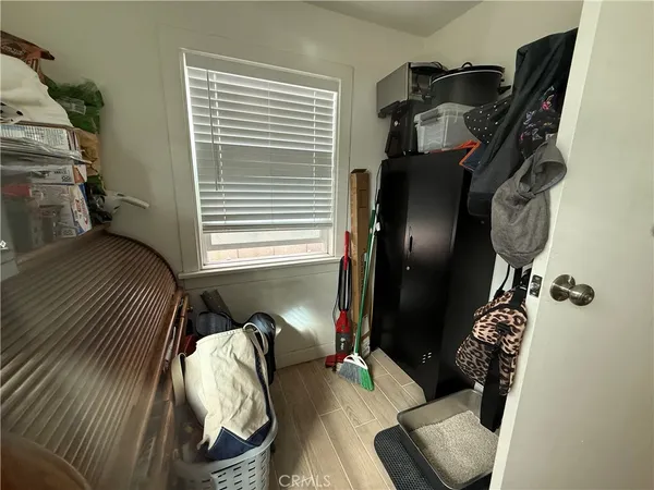 a view of a front door and a house