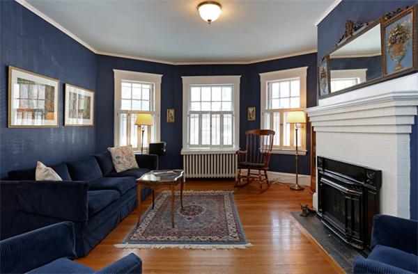 37 Waldorf Road Newton, MA 02461 - Photo 2 of 7 a living room with furniture and a fireplace