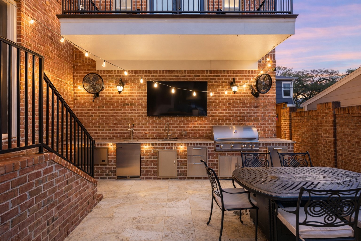 1418 Columbia Street Houston, TX 77008 - Photo 41 of 48 A fully equipped outdoor kitchen complete with grill, beer taps, warming drawer, sink with hot and cold water plus disposal, and generous space to gather for game days and relaxed evenings alike.