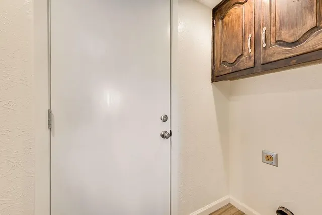 a bathroom with a mirror