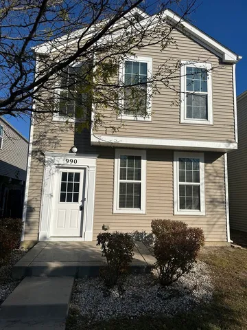 a front view of a house