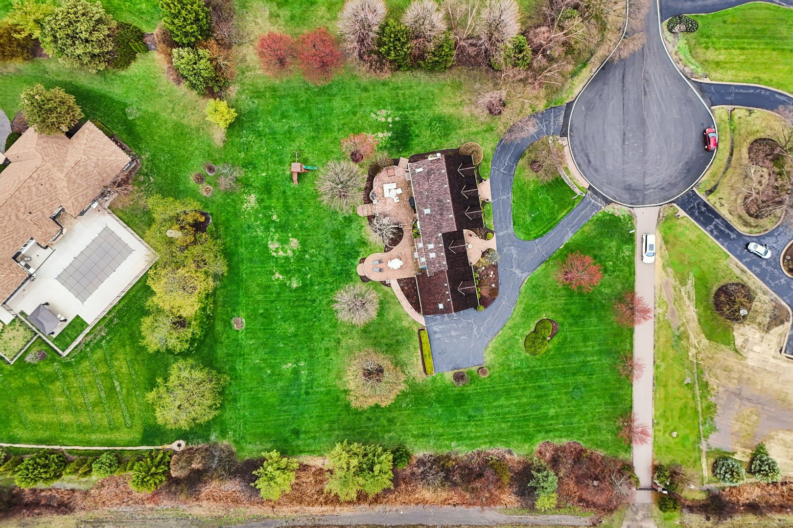 1980 West Clover Drive Inverness, IL 60067 - Photo 88 of 91 an aerial view of a house with garden space and street view