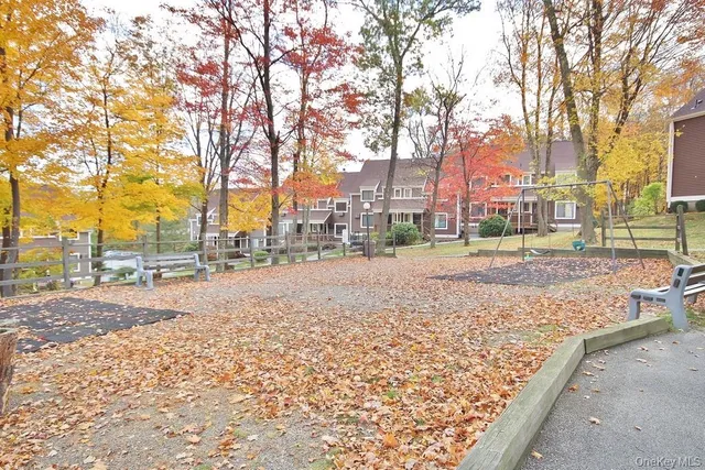 a view of road and trees